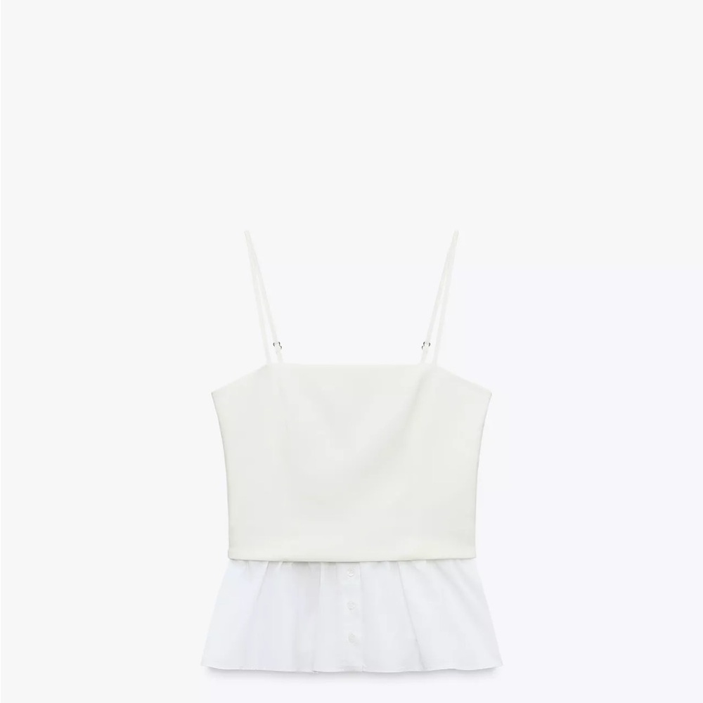 Zara White Camisole Top